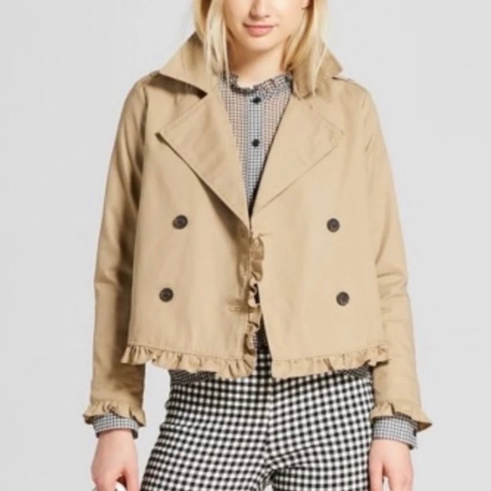 Who What Wear Cropped Trench Jacket